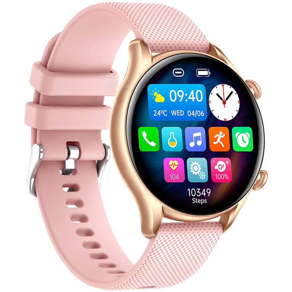 Smartwatch Watch El Waterproof Ip67 Health / Sport Tracker Spo2 Rosa - Foto 1
