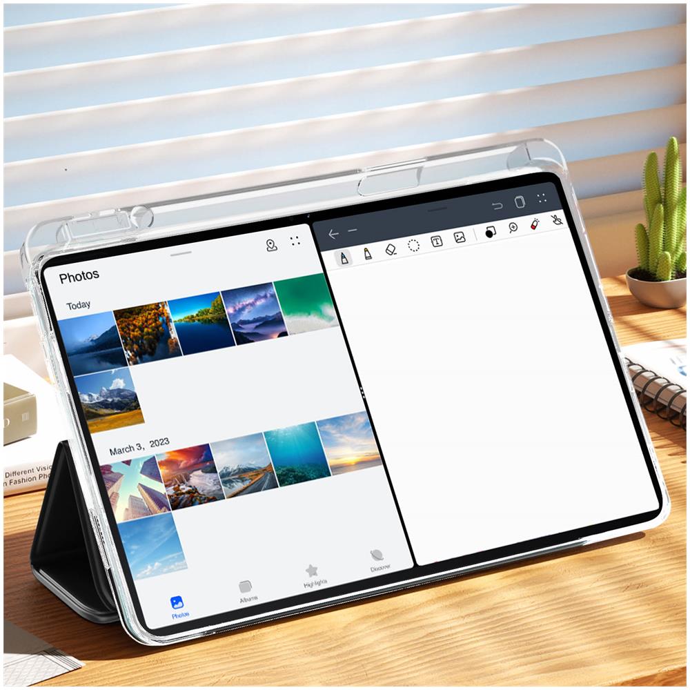 Custodia Per Xiaomi Pad 6 E 6 Pro Supporto Multiposizione Standby Smart Cover - Foto 5