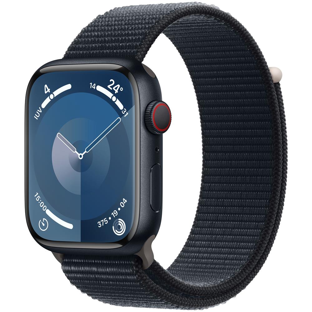 Watch Series 9 GPS + Cellular Cassa 45mm in Alluminio Mezzanotte con Cinturino Sport Loop Mezzanotte - Foto 1