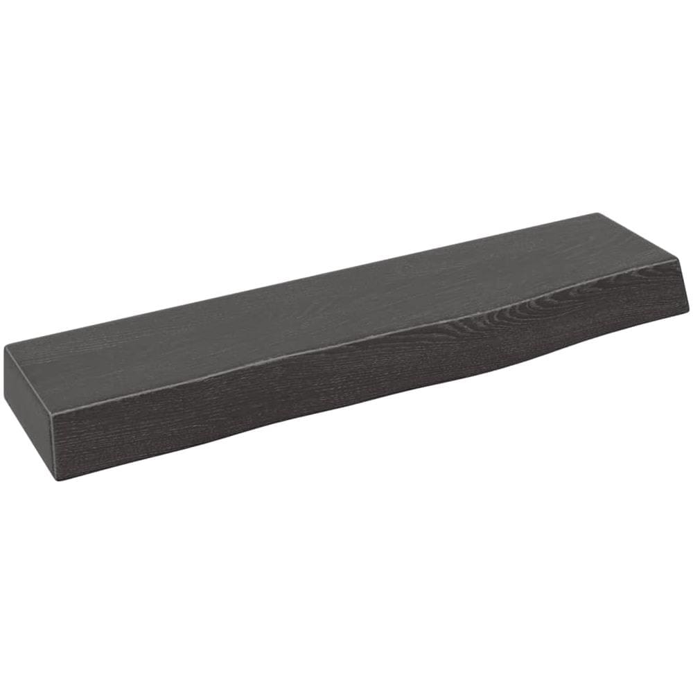 Ripiano Muro Marrone Scuro 40x10x4 cm Massello Rovere Trattato - Foto 1