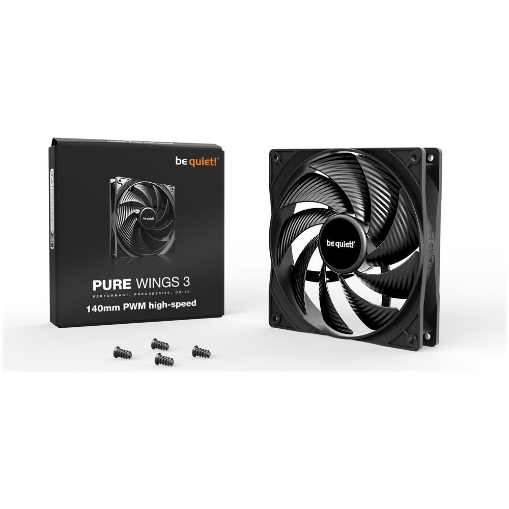 Pure Wings 3 140mm PWM high-speed Case per computer Ventilatore 14 cm Nero 1 pz - Foto 3