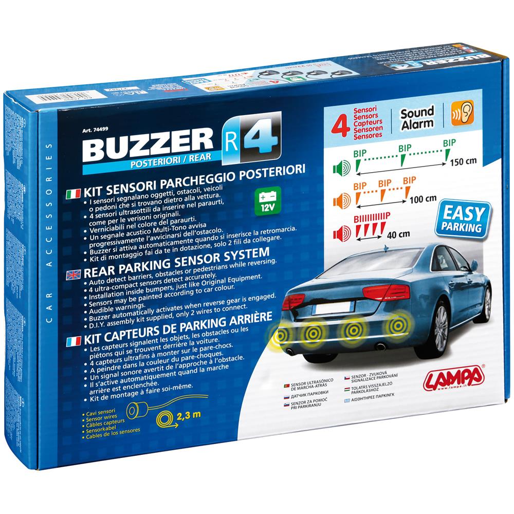Buzzer R4, Kit 4 Sensori Parcheggio Posteriori, 12v - Foto 2