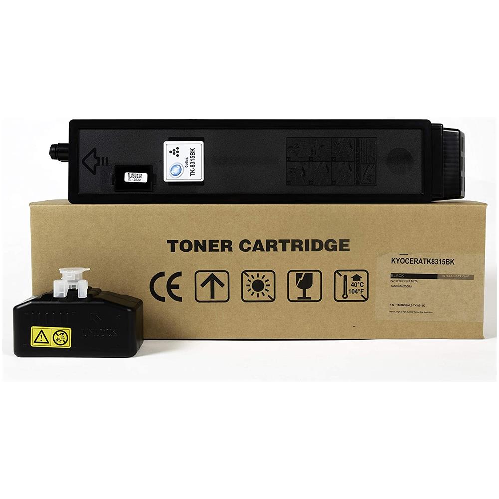 TONER COMPATIBILE - Kyocera Tk-8315k Nero 1t02mv0nl0 Per Taskalfa 2550ci Fornito Di Intelligent Chip Capacità 12000 Copie Made In Italy - Foto 2