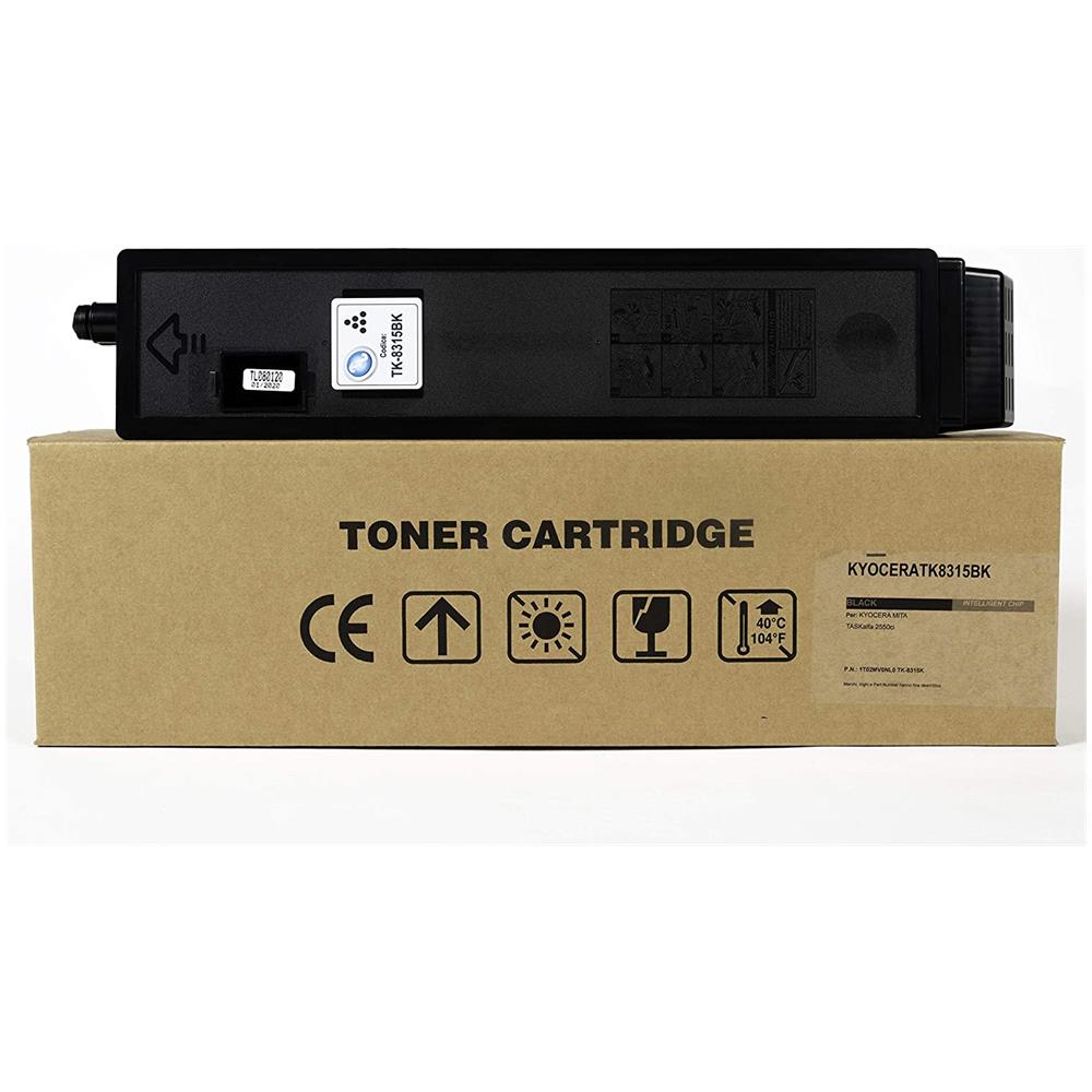 TONER COMPATIBILE - Kyocera Tk-8315k Nero 1t02mv0nl0 Per Taskalfa 2550ci Fornito Di Intelligent Chip Capacità 12000 Copie Made In Italy - Foto 1