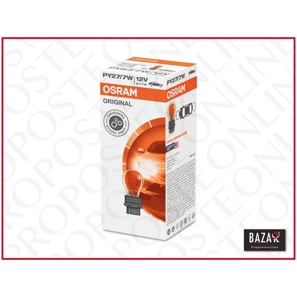 Lampada Per Auto 12v Original Line - Py27/7w - 27/7w - Wx2,5x16q - Color Arancio - Foto 2