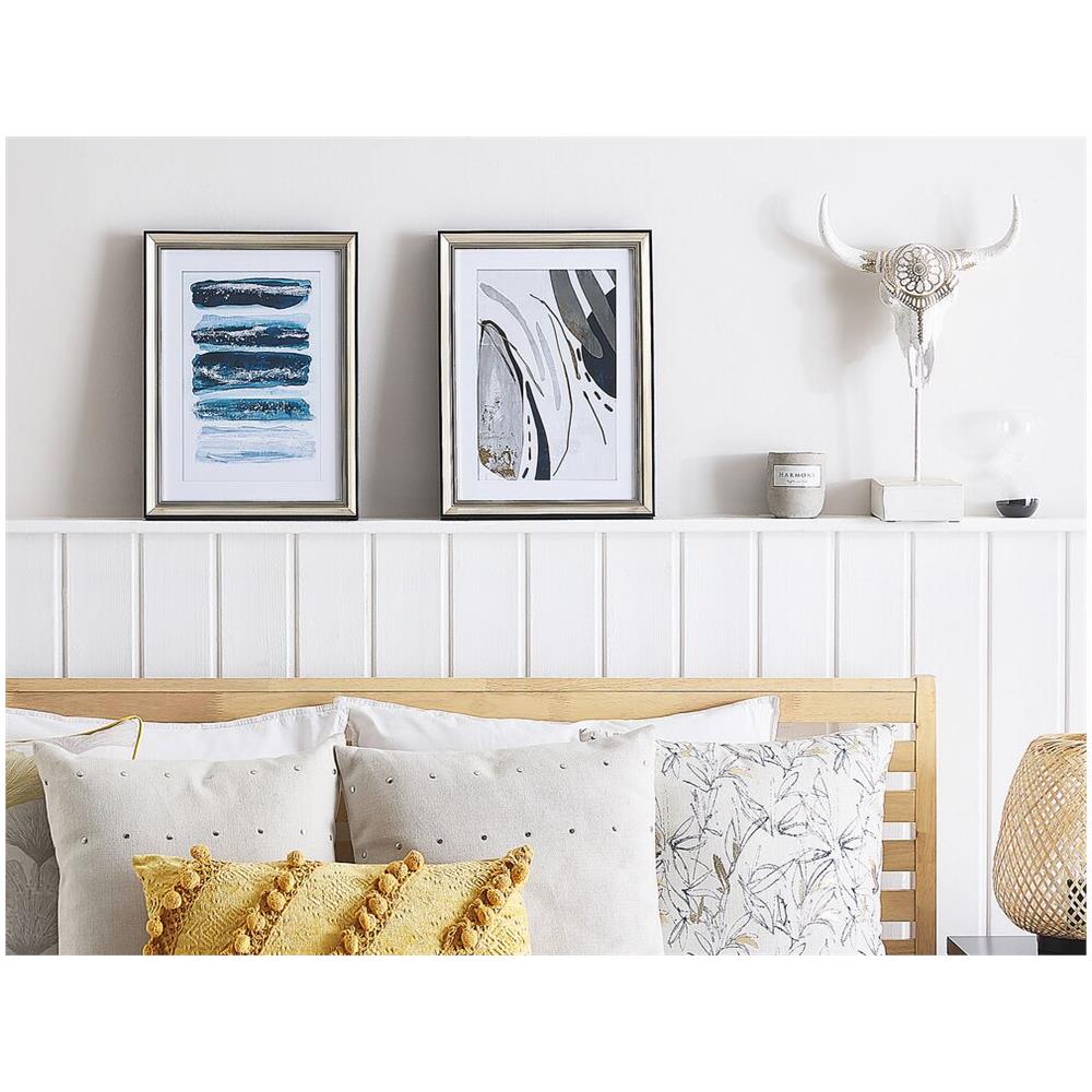 Decorazione Da Parete Con Cornice 30 X 40 Cm Grigio Hidmo - Foto 2