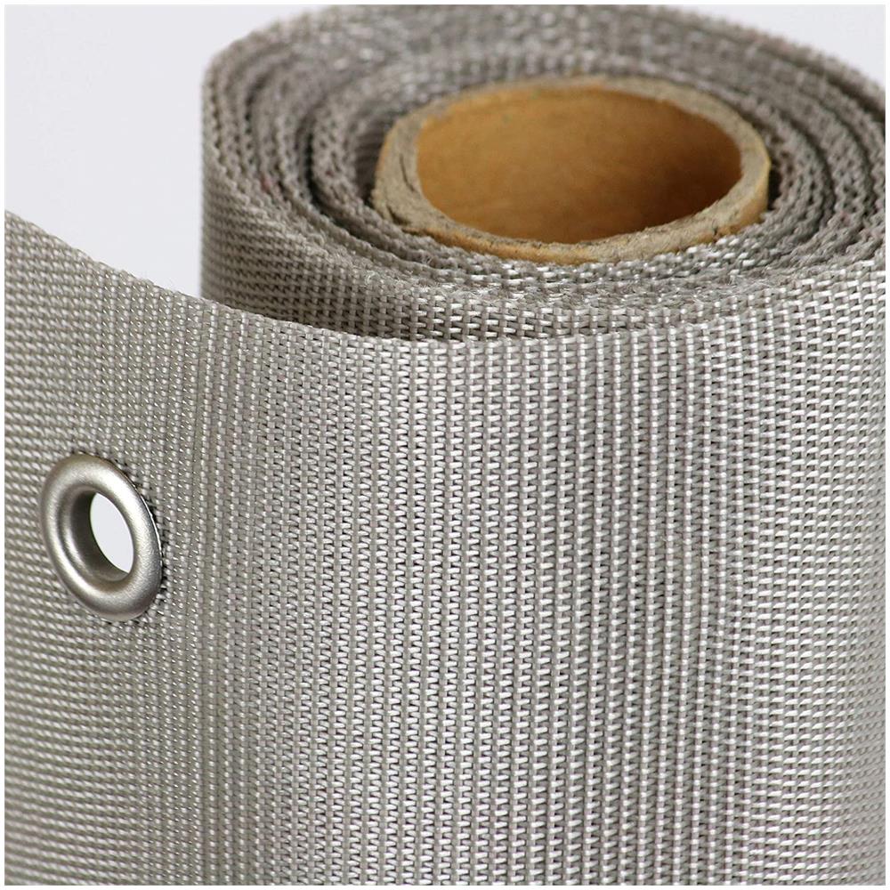Texstyle Priv Schermatura Di Design In Textilene Dalla Visual Di Impatto - 580 G / m - Champagne - 1,00 X 3 M - Foto 2