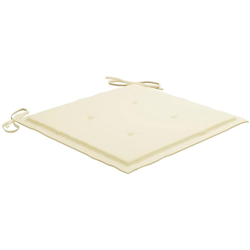 Cuscini Per Sedie Da Giardino 4 Pz Crema 50x50x4 Cm Tessuto - Foto 2
