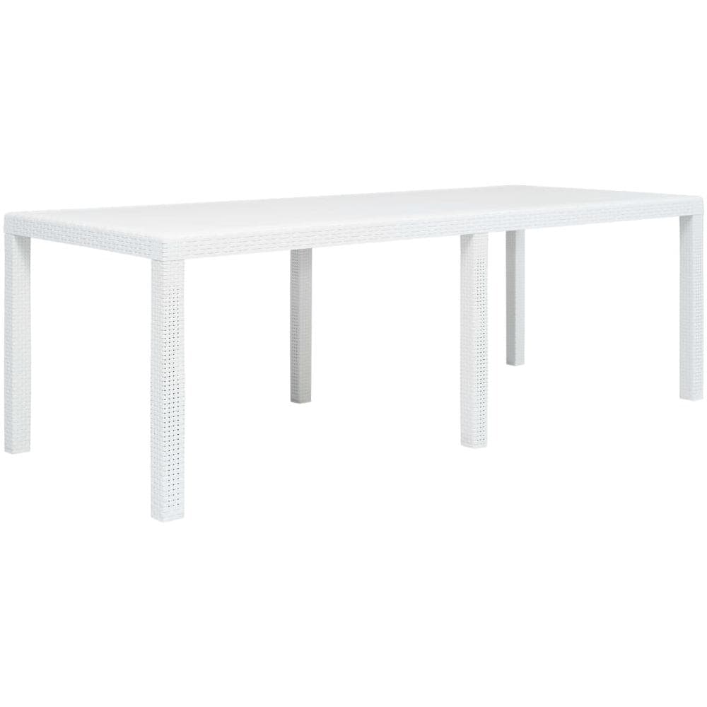 Set Da Pranzo Da Giardino 9 Pz In Plastica Bianco - Foto 14