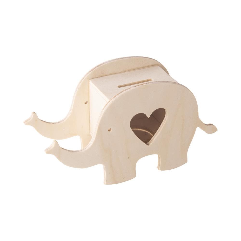 Salvadanaio Elefante In Legno Da Personalizzare - Foto 1