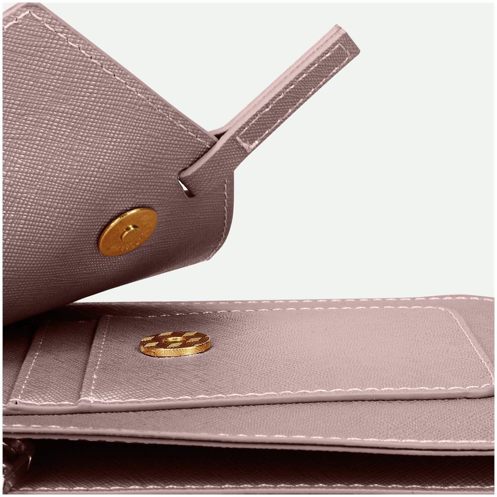 Pochette Per Smartphone Similpelle Saffiano Con Tracolla Portatessere Guess Rosa - Foto 2