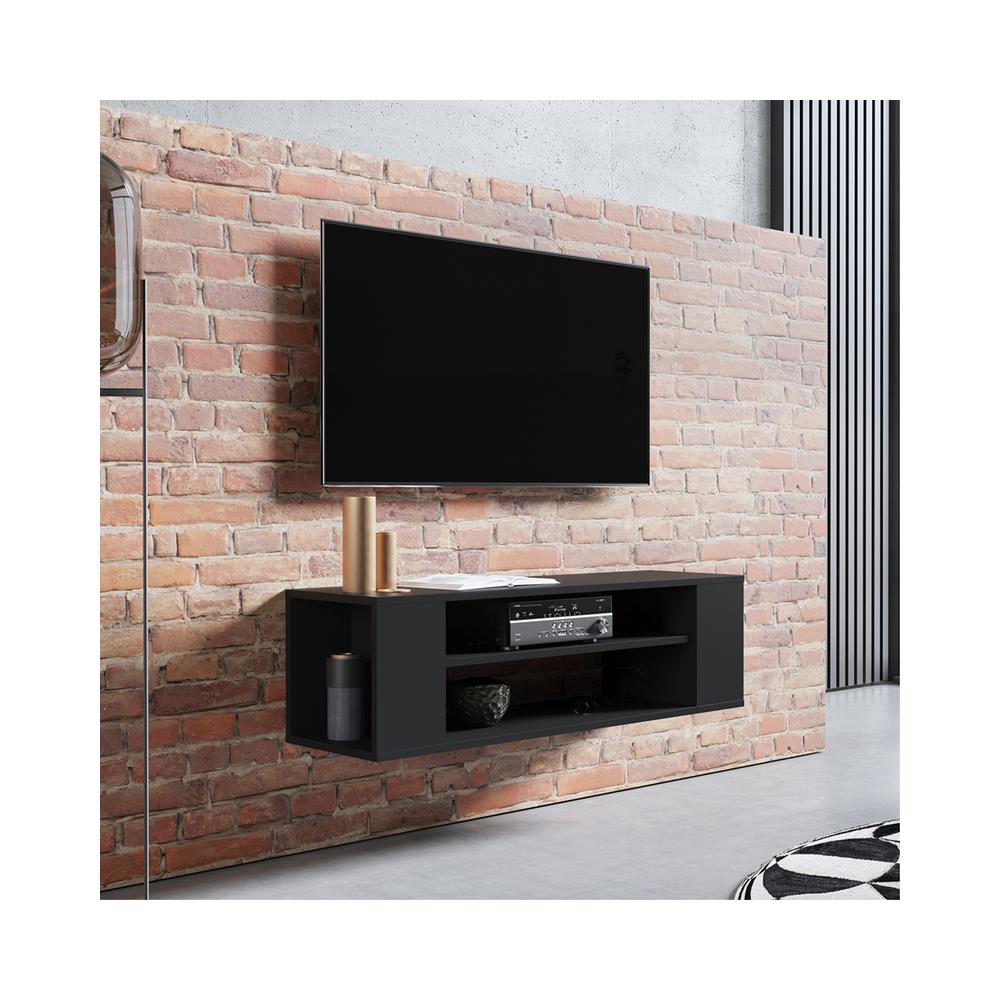 Weri - Mobile Tv Sospeso - Per Il Soggiorno - 100 Cm - Nero - Moderno - Foto 2
