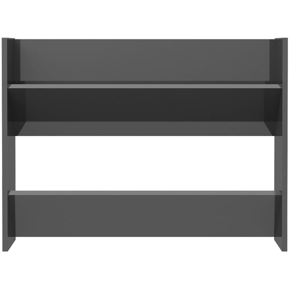 Scarpiera a Muro Grigio Lucido 80x18x60 cm in Legno Multistrato - Foto 5