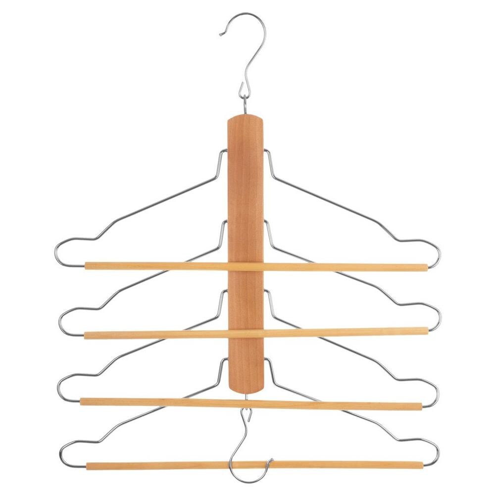Appendiabiti Per Pantaloni In Legno, 4 Pezzi Inclusi - Foto 1