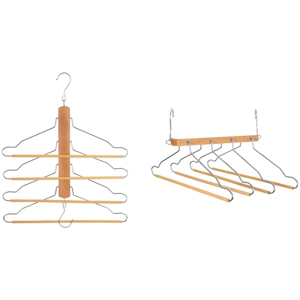 Appendiabiti Per Pantaloni In Legno, 4 Pezzi Inclusi - Foto 3