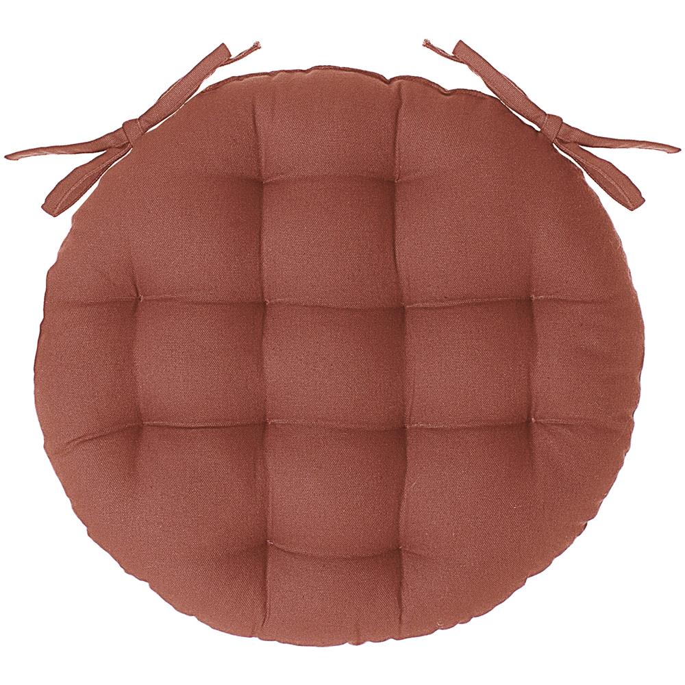 Cuscino Sedia 40 Cm Tinta Unita Terra Marrone - Foto 1