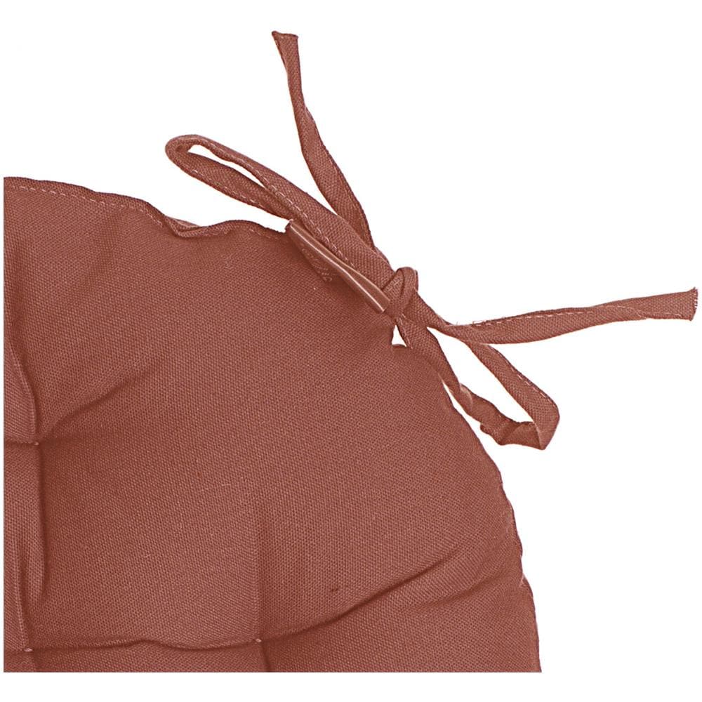 Cuscino Sedia 40 Cm Tinta Unita Terra Marrone - Foto 2