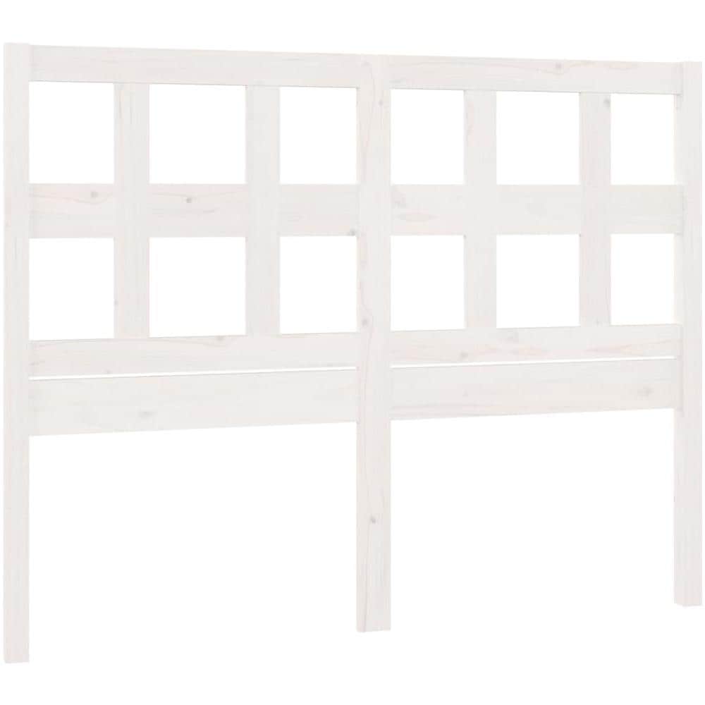 Testiera Per Letto Bianca 205,5x4x100 Cm Legno Massello Di Pino - Foto 2