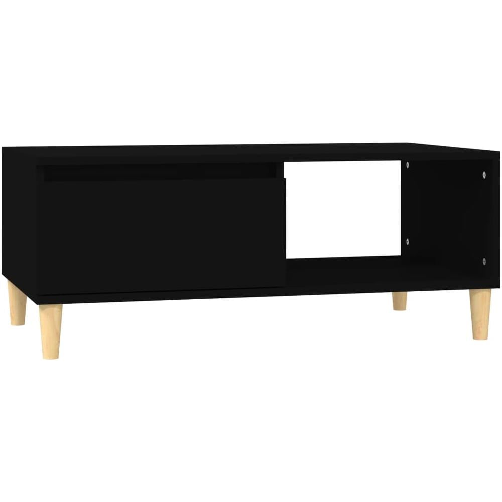 Tavolino Da Salotto Nero 90x50x36,5 Cm In Legno Multistrato - Foto 2