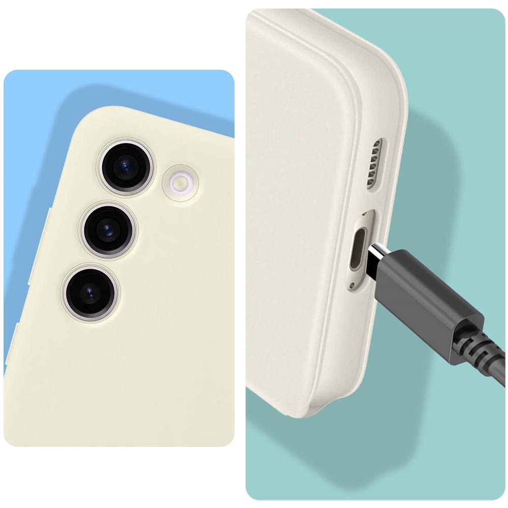 Custodia Galaxy S23 Con Finestra Originale Smart View Wallet Case Cream - Foto 2