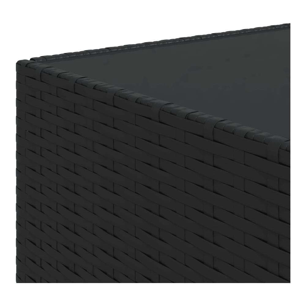 Set Divani Da Giardino 3 Pz Con Cuscini Nero In Polyrattan - Foto 1
