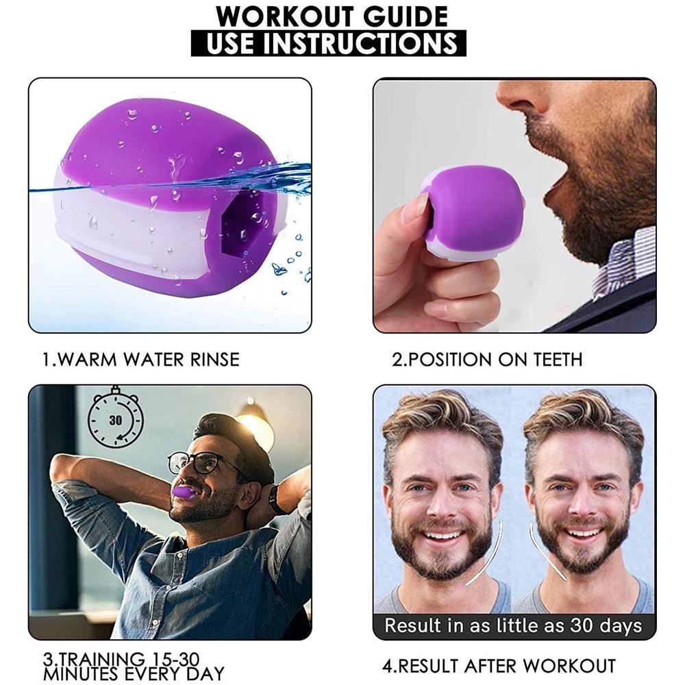 Jawline Ginnico Jaw Trainer Silicone Viola - Foto 2