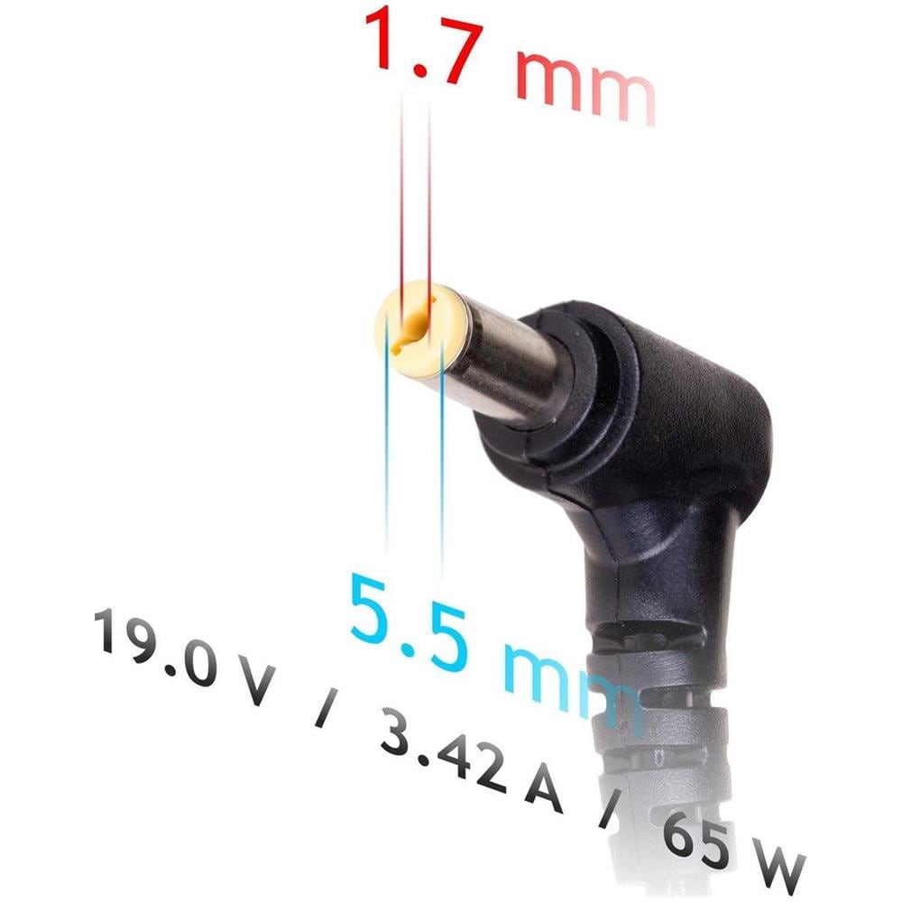 Adattatore Di Corrente Ak-nd-06 Per Laptop Acer (19v; 3,42a; 65w; 5,5 Mm X 1,7 Mm) - Foto 2