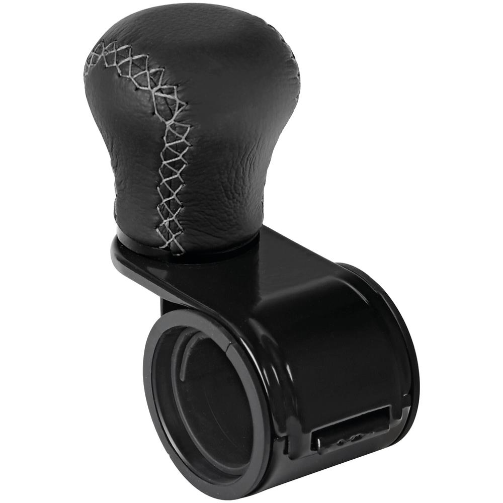 Revolve, Pomello Volante In Pelle Con Cuciture Silver, Staffa Nera - Foto 1