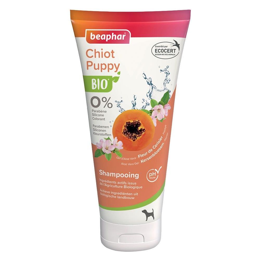 Shampoo Per Cuccioli Gel Di Aloe Vera Fiori Di Ciliegio Papaya 200ml Biologico - Foto 1