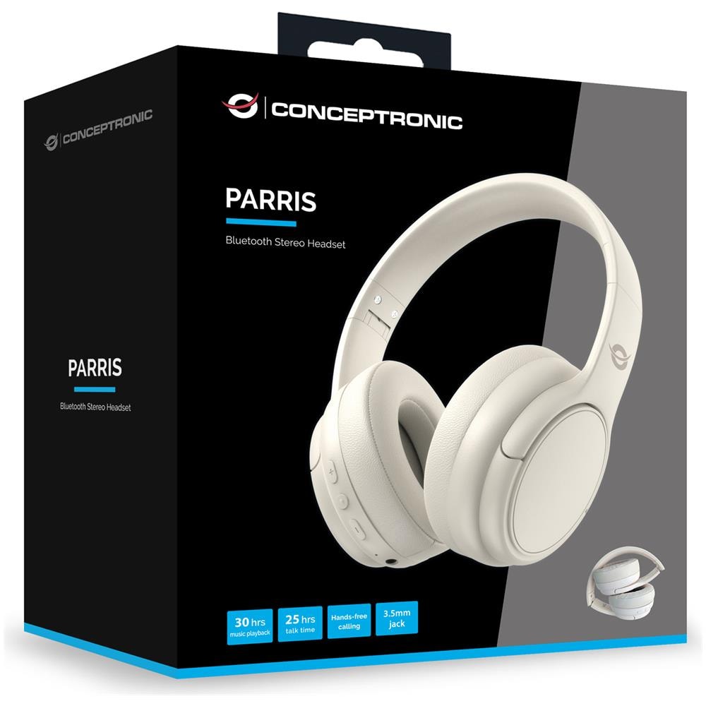 PARRIS03C Cuffia e Auricolare Con Cavo e Senza Cavo A Padiglione MUSICA Bluetooth Crema - Foto 4