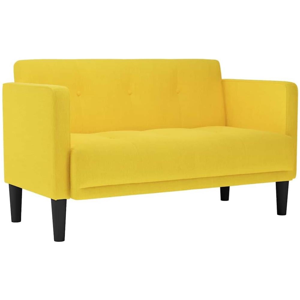 Divano Divanetto Giallo 111 cm in Tessuto - Foto 1