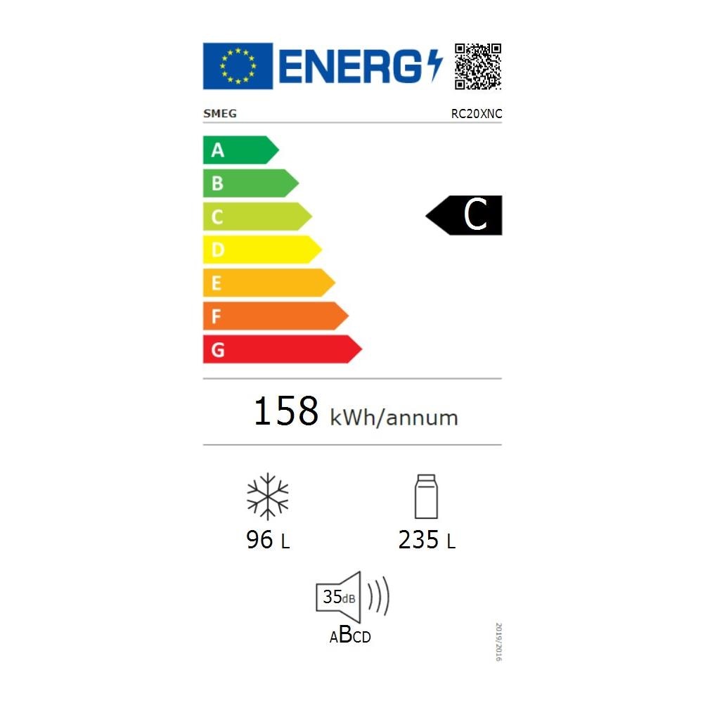 Frigorifero CombinatoRC20XNC Total No Frost Capacità 331 Litri Classe Energetica C Colore Acciaio inox - Foto 3