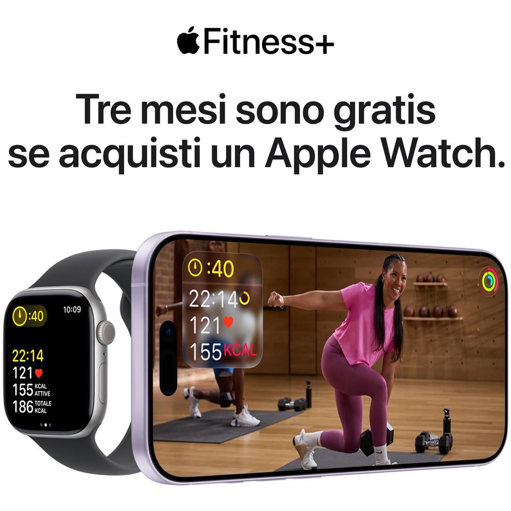 Watch Series 11 GPS + Cellular 46mm Cassa Alluminio Grigio Siderale con Sport Band Nero - M /L - Foto 9