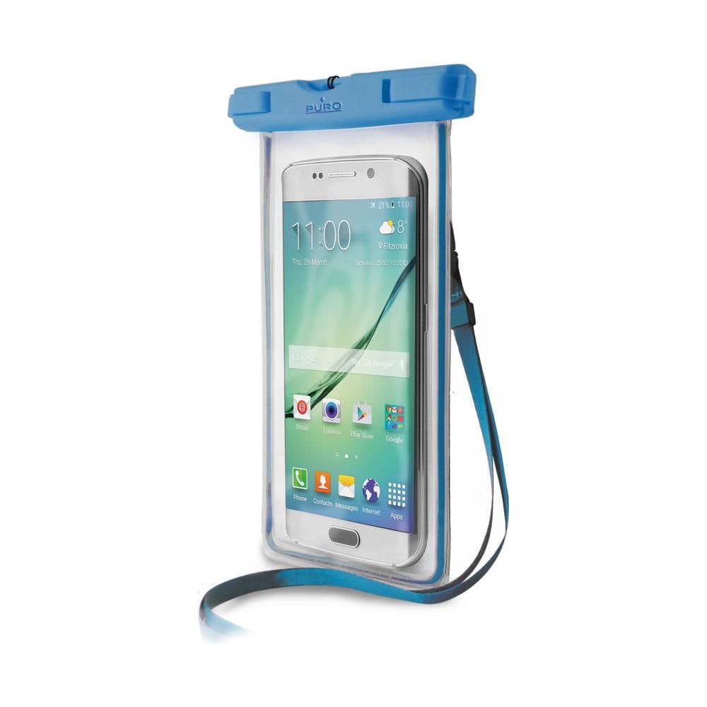 Cust Impermeabile Smartphones Up To 5.1'' con chiusura rigida e laccetto IPX8 - BLU - Foto 2
