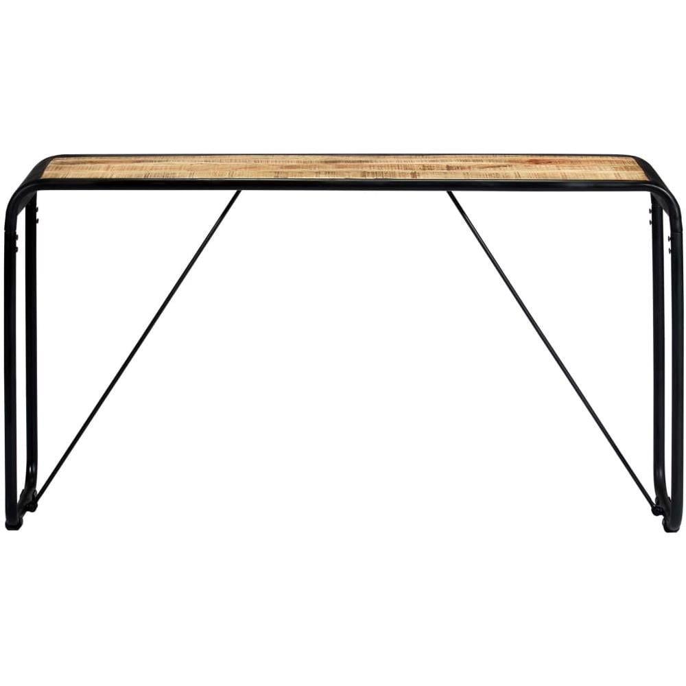 Tavolo Consolle 140x35x76 Cm In Legno Massello Di Mango Grezzo - Foto 2