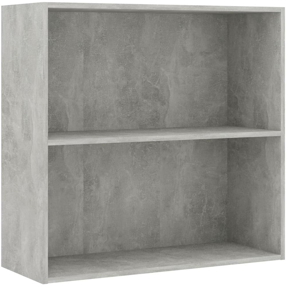 Libreria A 2 Ripiani Grigio Cemento 80x30x76,5 Cm In Truciolato - Foto 2