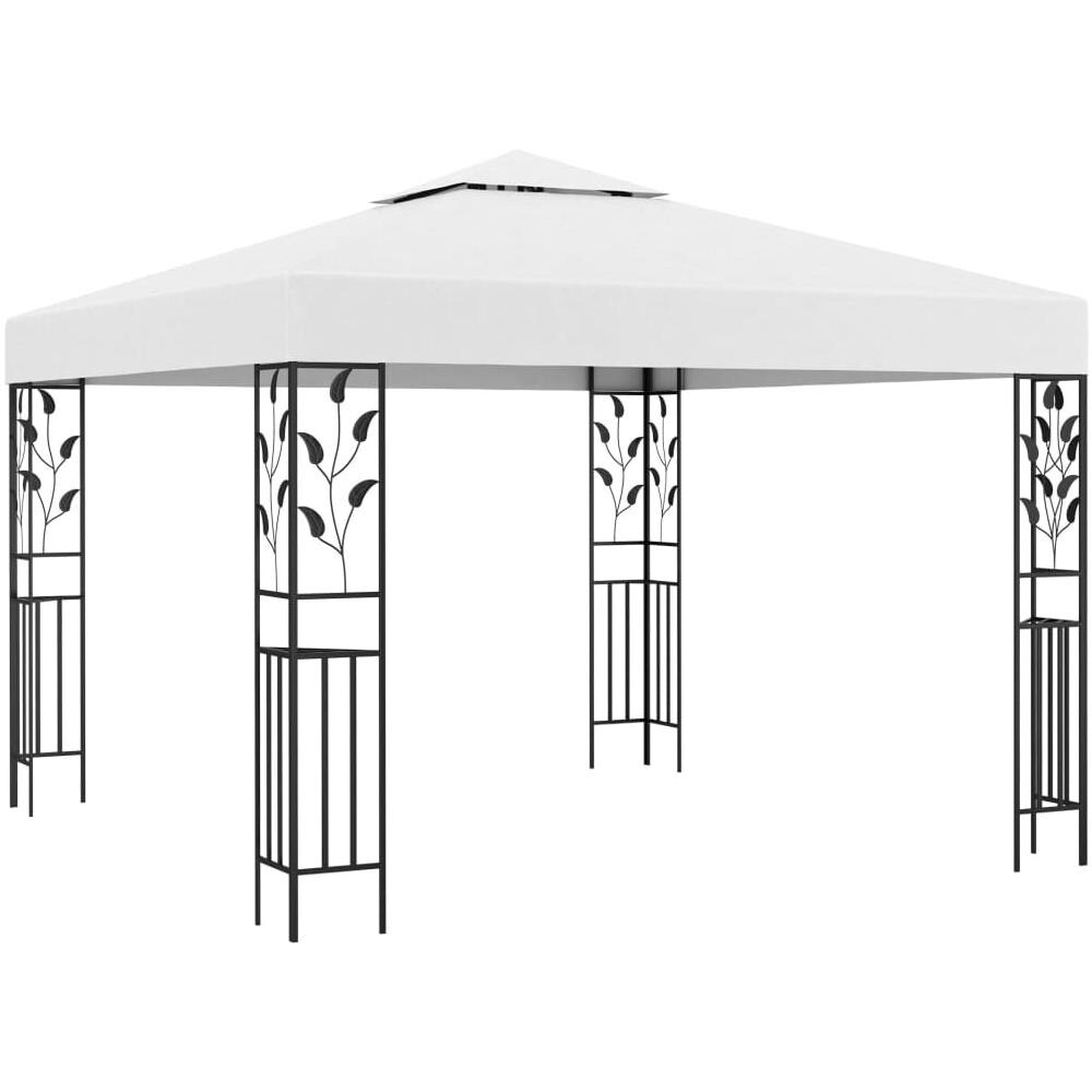 Gazebo con Luci LED a Stringa 3x3 m Bianco - Foto 3