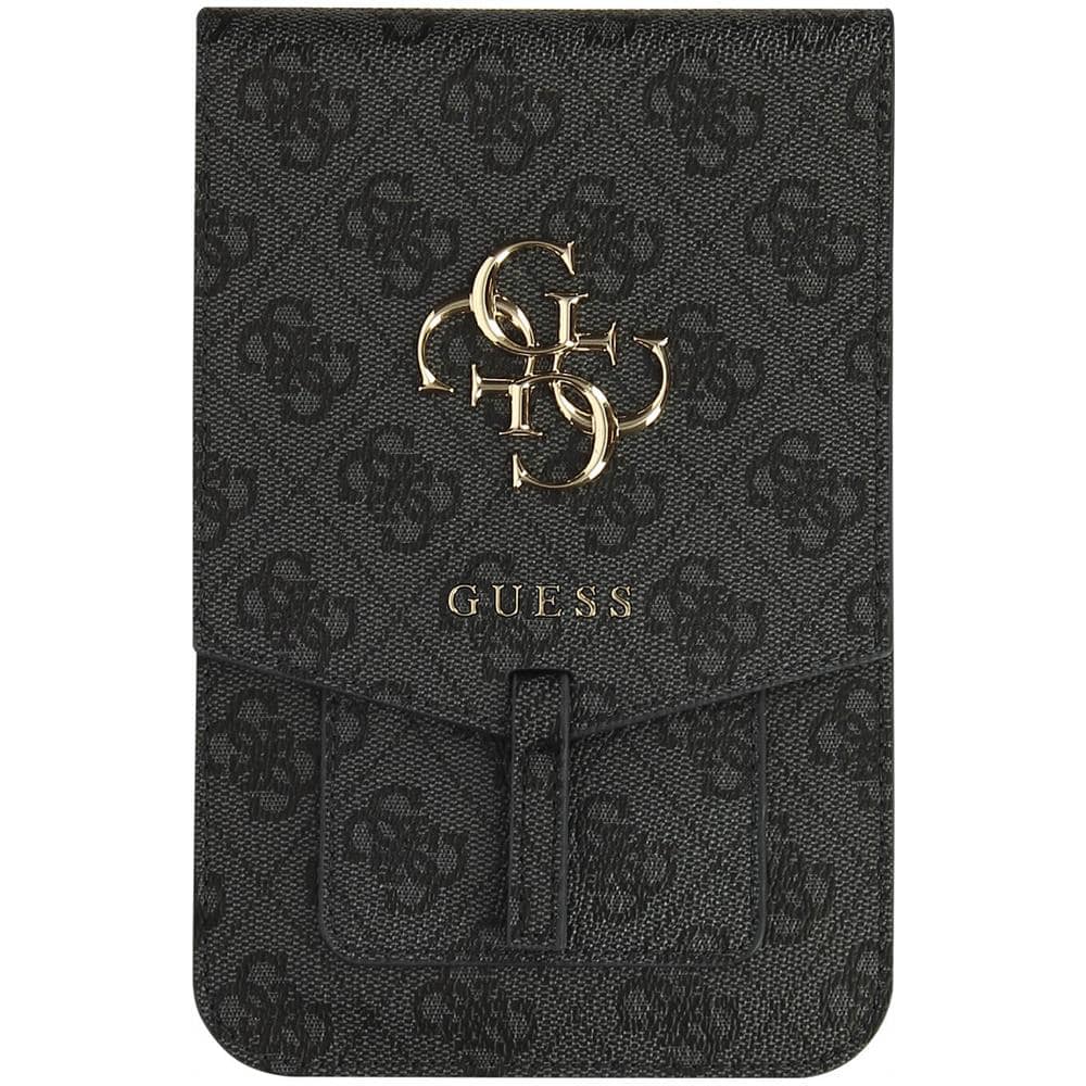 Pochette Per Smartphone, Tracolla Portatessere Stampa Guess 4 G E Logo, Grigia - Foto 2