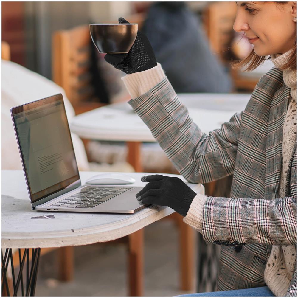 Guanti Da Touchscreen Mulituso Ultra Elastici Con Antiscivolo - Neri - Foto 5