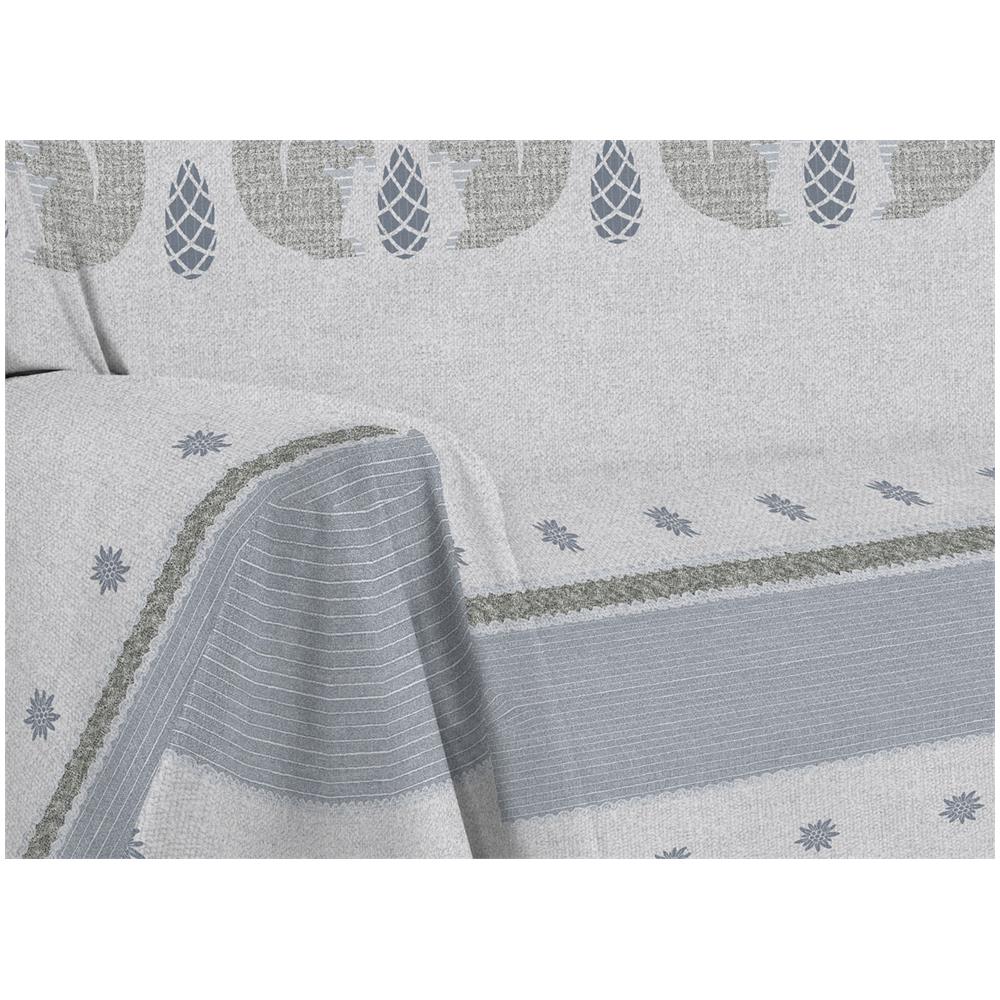 Telo Arredo Multiuso Linea Pensieri Delicati In 100% Cotone Disegno Scoiattolo Matrimoniale Grigio - Foto 6