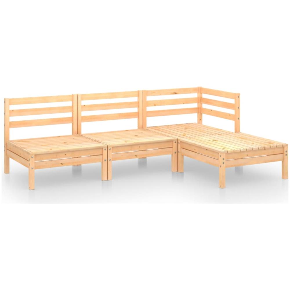 Set Salotto da Giardino 4 pz in Legno Massello di Pino - Foto 2