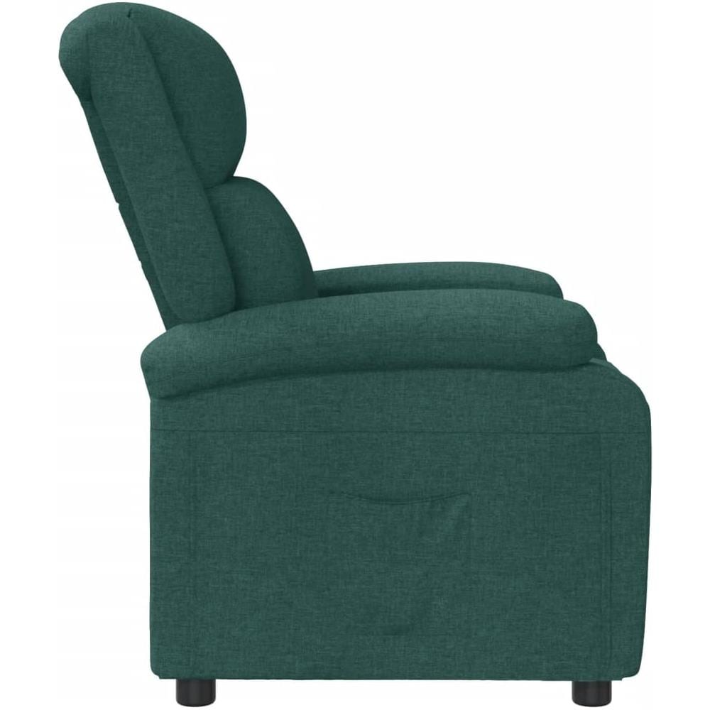 Poltrona Reclinabile Verde Scuro In Tessuto - Foto 9