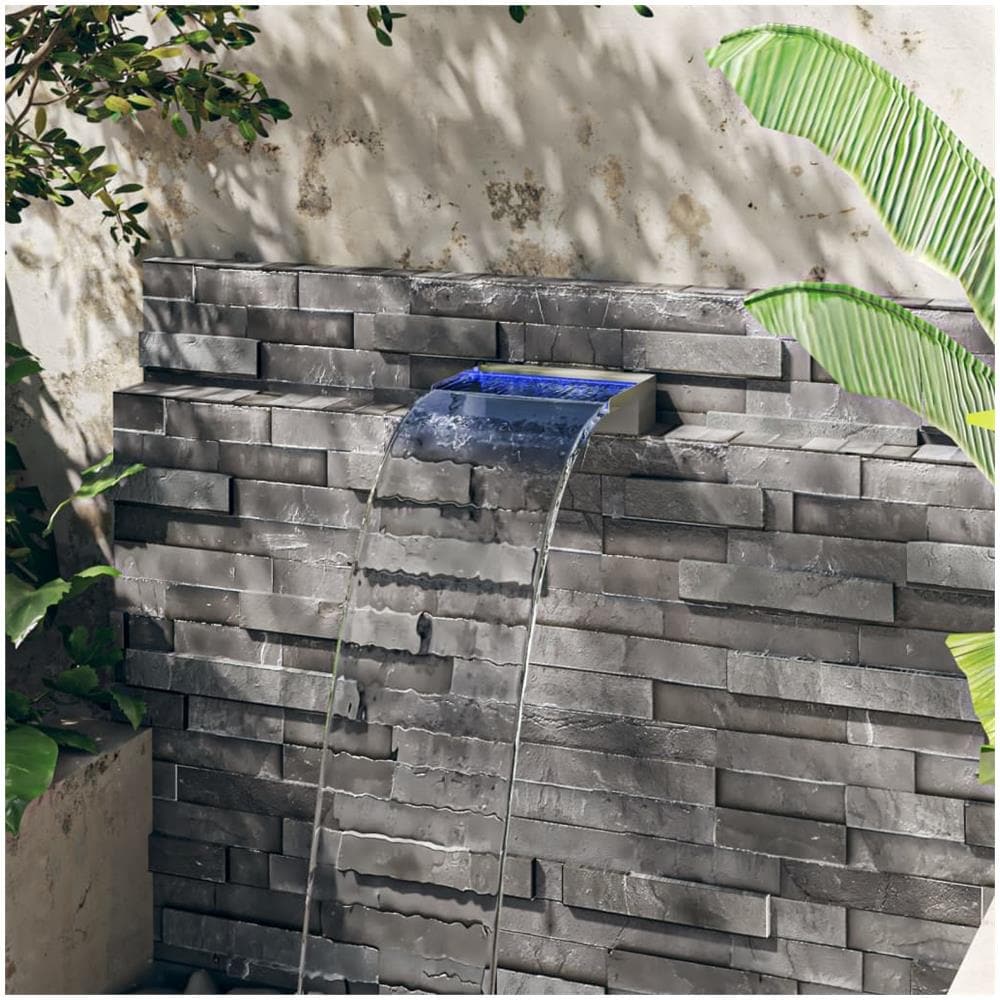 Sfioratore A Cascata Con Led Rgb Acciaio Inox 30 Cm - Foto 3
