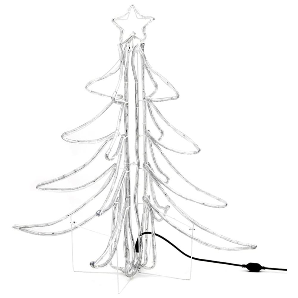 Figura Albero Natale Pieghevole Led 2pz Bianco Caldo 87x87x93cm - Foto 3