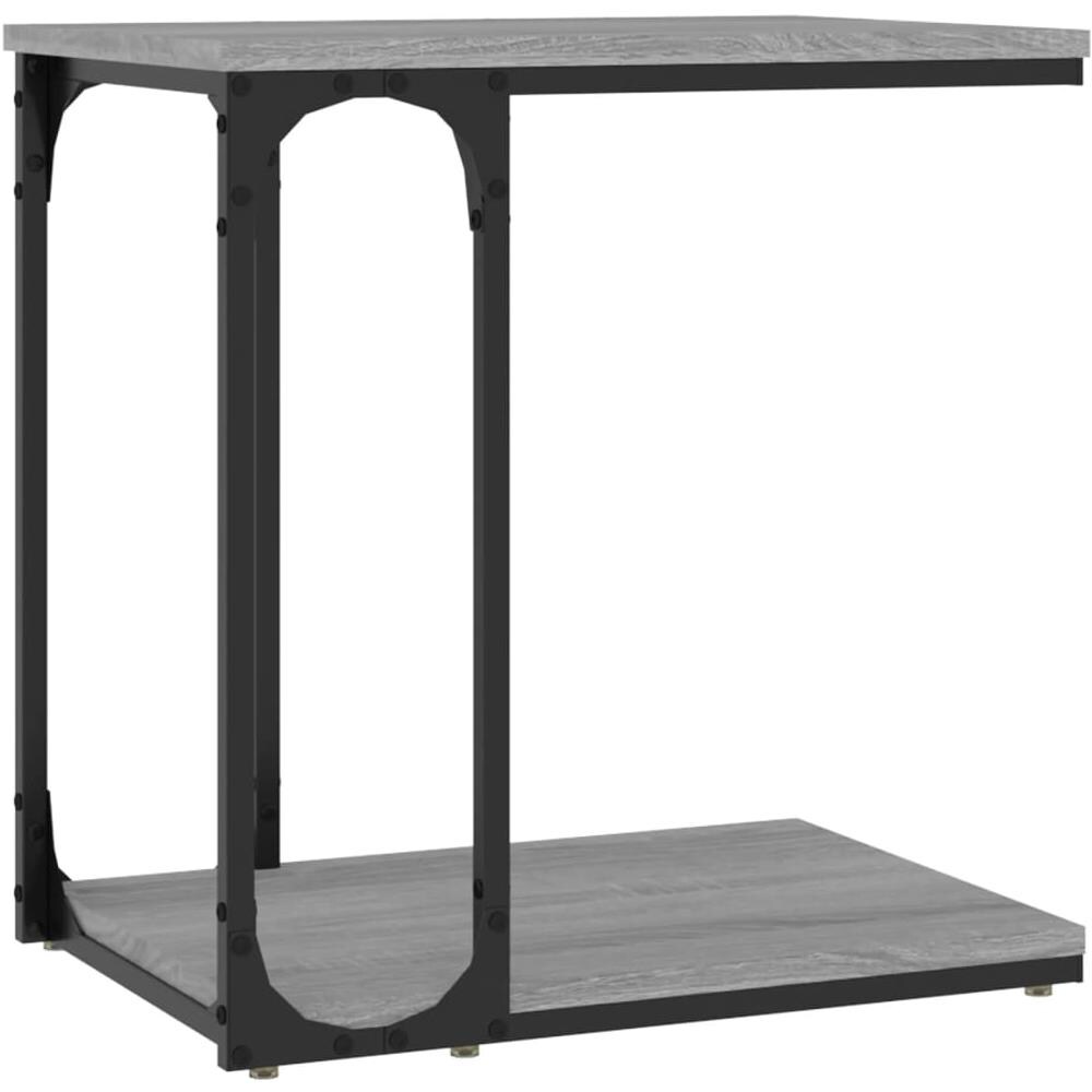 Tavolino Grigio Sonoma 50x35x52 Cm In Legno Multistrato - Foto 2