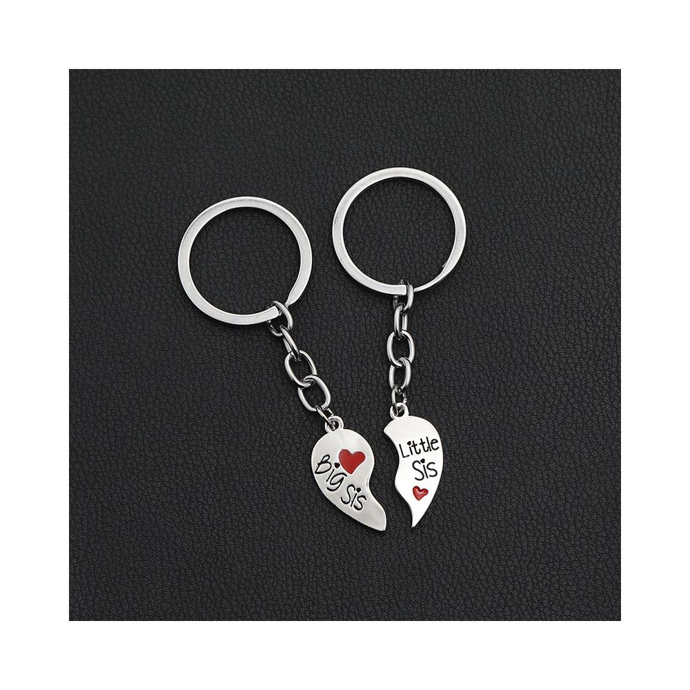 Portachiavi Dell'amicizia Per Sorelle, Confezione Da 2 Silver - Foto 2