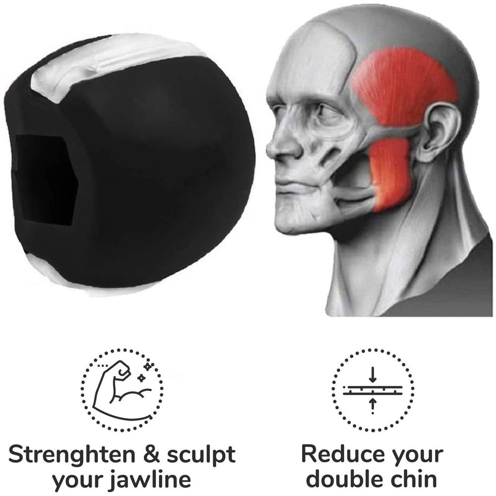 Jawline Trainer Per Mandibola In Silicone Nero - Foto 2