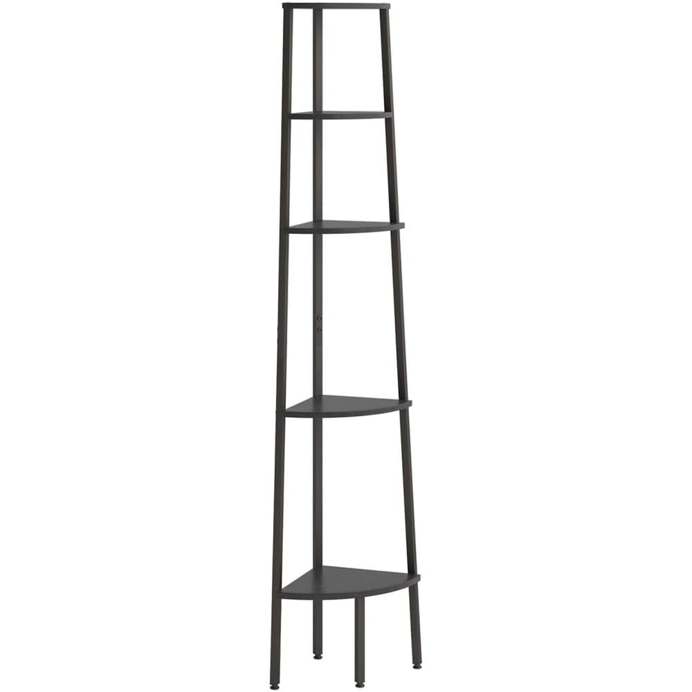 Scaffale Angolare A 5 Livelli Nero 45,5x31,5x180 Cm - Foto 2