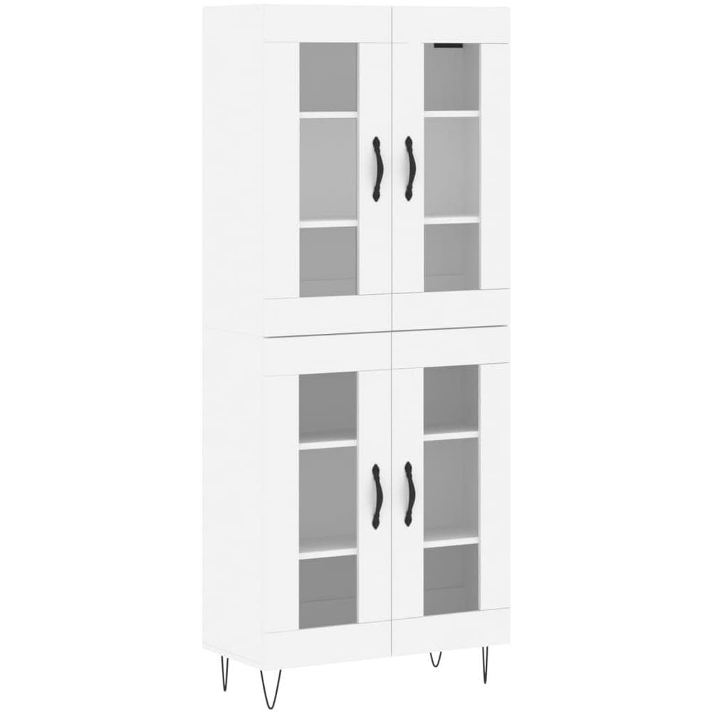 Credenza Bianca 69,5x34x180 Cm In Legno Multistrato - Foto 2