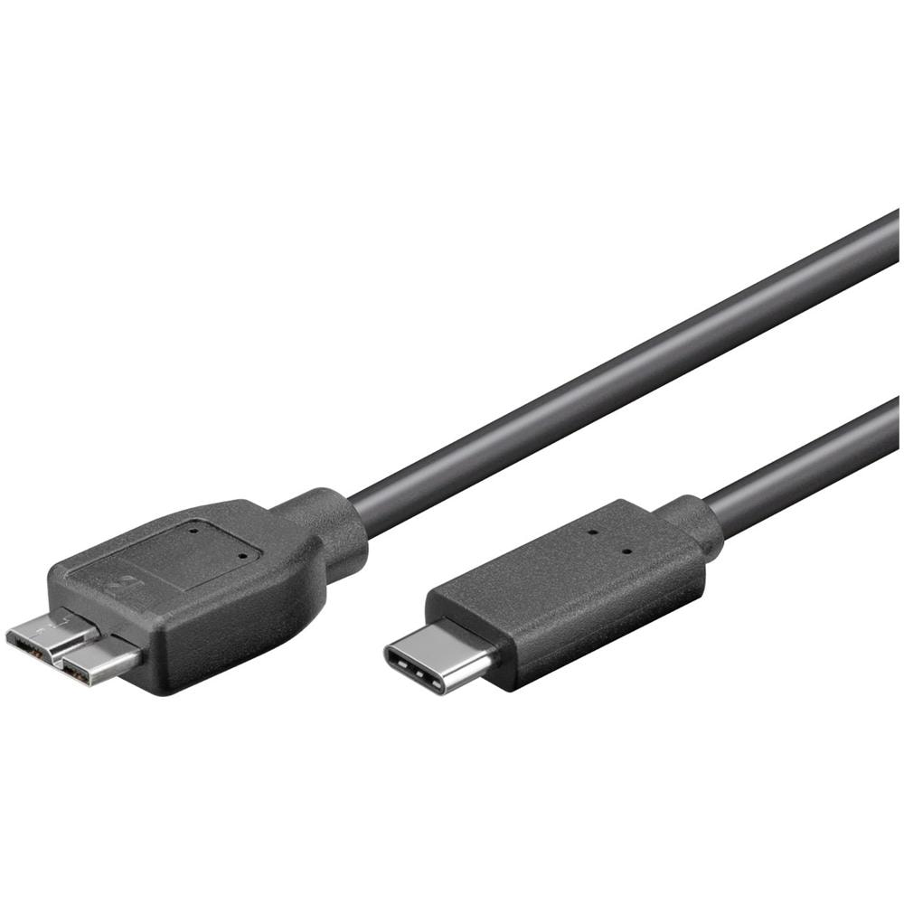 ICOC MUSB31-CMB3M10 - Cavo USB3.0 MicroB Maschio USB-C Maschio 1m Nero - Foto 1